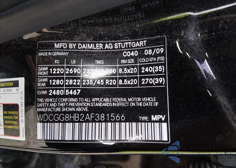 2010 Mercedes-Benz Glk 350 4Matic z USA, uszkodzony, nr VIN WDCGG8HB2AF381566